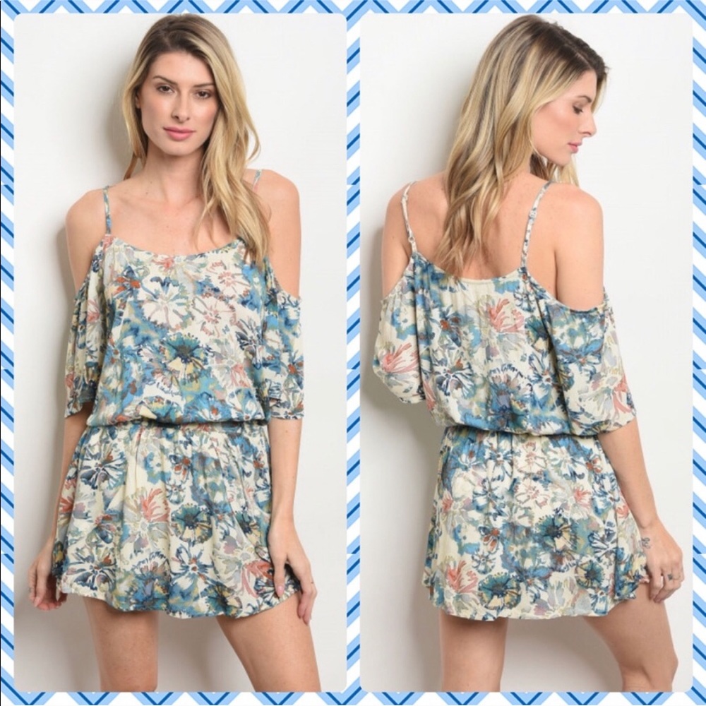 Flowered Romper Dress ☀️